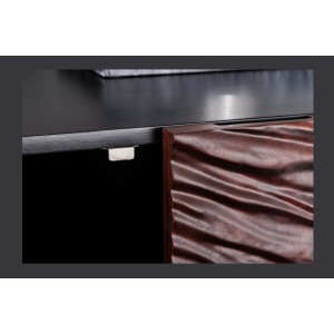 Buffet 175 cm 4 portes bois massif acacia noir et noyer foncé – Collection GAÏAmarkdownCopier le code