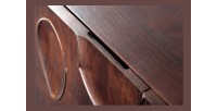 Buffet 175 cm 4 portes bois massif acacia noyer foncé – Collection ORIGIN