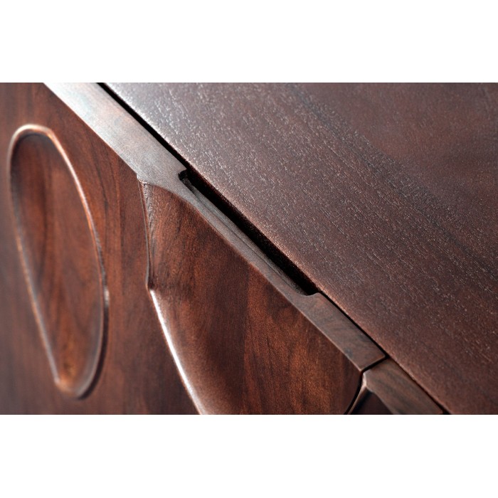 Buffet 175 cm 4 porte legno massiccio di acacia noce scuro – Collezione ORIGIN