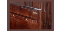 Buffet 175 cm 4 portes bois massif acacia noyer foncé – Collection ORIGIN