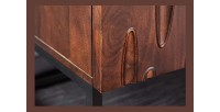 Buffet 175 cm 4 portes bois massif acacia noyer foncé – Collection ORIGIN