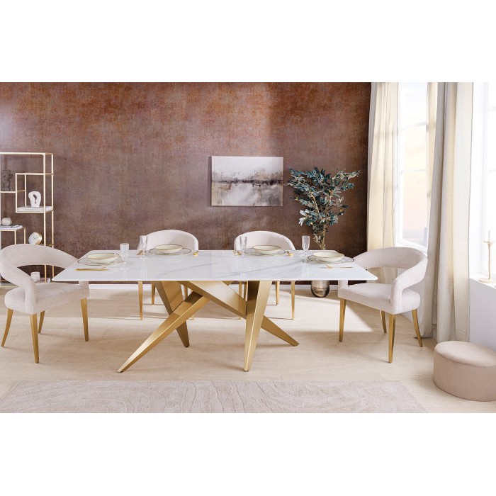 Table AXIS blanche vu de face