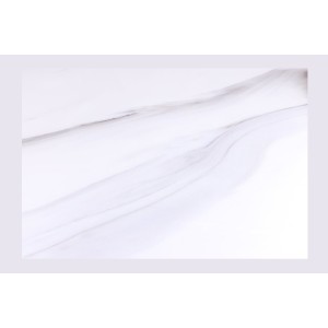 Table de salle à manger AXIS – Rectangulaire 200 cm – Effet marbre blanc – Pieds métal coloris or – Style chic