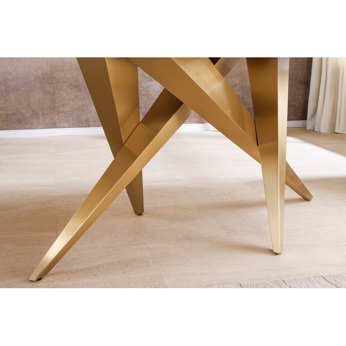 Zoom sur les pieds de la table AXIS blanche