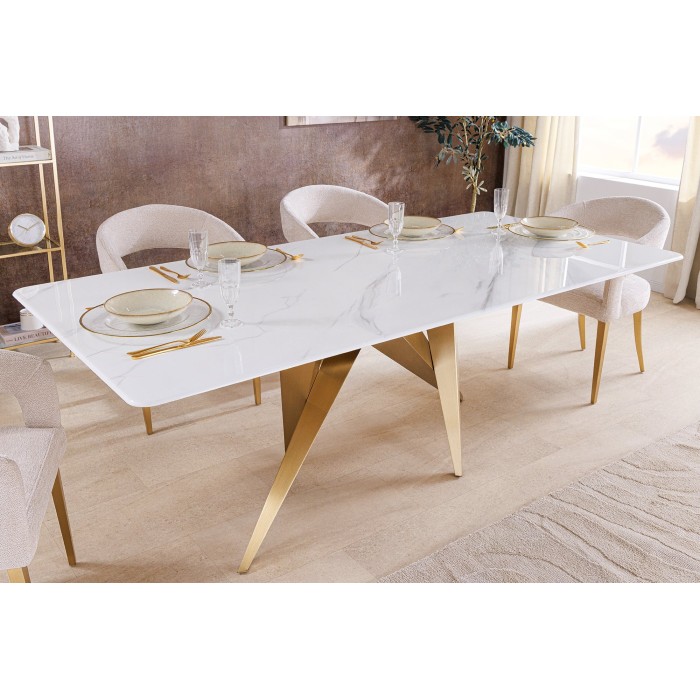 Table AXIS blanche vu de haut
