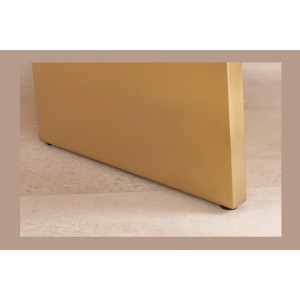 Table de salle à manger OREA – Rectangulaire – Marbre blanc et doré – Pieds métal – Style chic et moderne