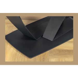 Table de salle à manger AZURA – Extensible 180 à 260 cm – Effet marbre taupe – Design contemporain