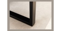 Table de salle à manger LAGUNA – Rectangulaire 160 cm – Bois massif d’acacia et résine époxy bleue
