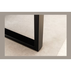 Table de salle à manger LAGUNA – Rectangulaire 160 cm – Bois massif d’acacia et résine époxy bleue