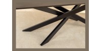 Table de salle à manger ARKOS – Rectangulaire 220 cm – Bois de manguier et métal – Style contemporain