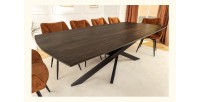 Table de salle à manger ARKOS – Rectangulaire 220 cm – Bois de manguier et métal – Style contemporain