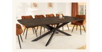 Table de salle à manger ARKOS – Rectangulaire 220 cm – Bois de manguier et métal – Style contemporain
