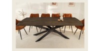 Table de salle à manger ARKOS – Rectangulaire 220 cm – Bois de manguier et métal – Style contemporain