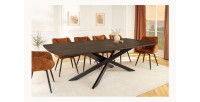 Table de salle à manger ARKOS – Rectangulaire 220 cm – Bois de manguier et métal – Style contemporain