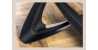 Table ZAREL – Extensible 180 à 260 cm – Céramique et verre trempé – Effet marbre blanc – Style contemporain