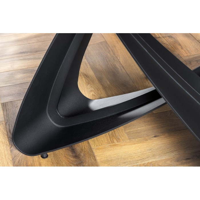 Table ZAREL – Extensible 180 à 260 cm – Céramique et verre trempé – Effet marbre blanc – Style contemporain