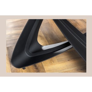 Table ZAREL – Extensible 180 à 260 cm – Céramique et verre trempé – Effet marbre blanc – Style contemporain