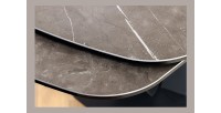 Table AZURA – Extensible 180 à 260 cm – Rectangulaire – Effet marbre gris graphite – Design contemporain
