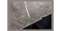 Table AZURA – Extensible 180 à 260 cm – Rectangulaire – Effet marbre gris graphite – Design contemporain