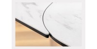 Table AZURA – Extensible 180 à 260 cm – Rectangulaire – Effet marbre blanc – Design contemporain
