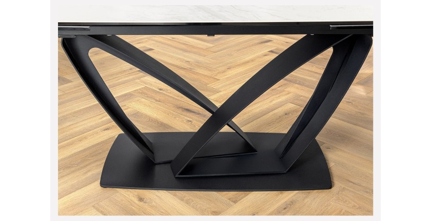 Table AZURA – Extensible 180 à 260 cm – Rectangulaire – Effet marbre blanc – Design contemporain