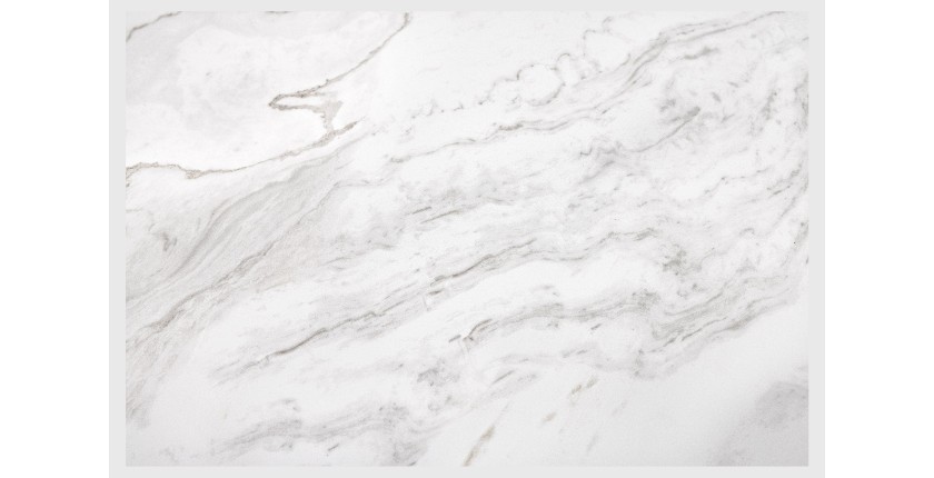 Table AZURA – Extensible 180 à 260 cm – Rectangulaire – Effet marbre blanc – Design contemporain