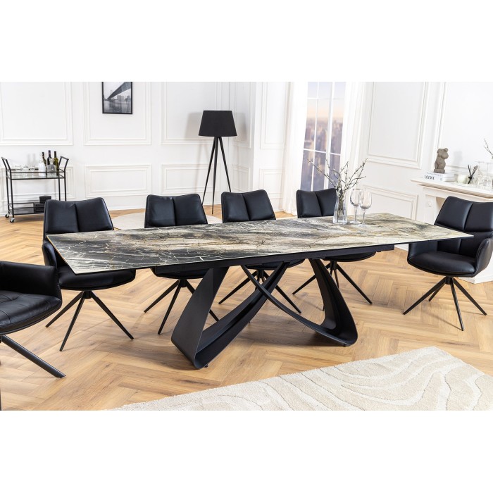 Table ZAREL gris taupe avec extension