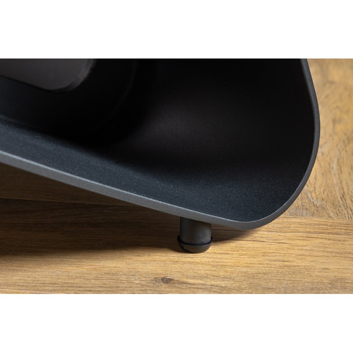 Zoom sur les détails de la table ZAREL gris taupe