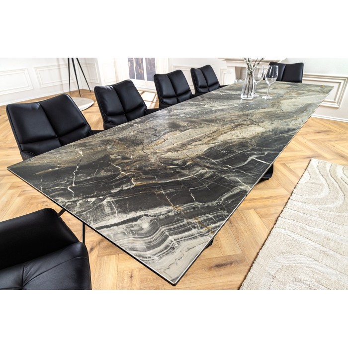 Table ZAREL gris taupe vu rapprochée