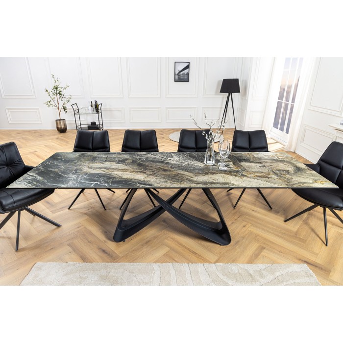 Table ZAREL gris taupe vu de face