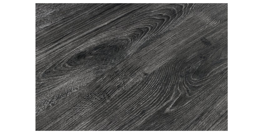 Table de salle à manger RIVET – Rectangulaire 200 cm – Bois gris et métal noir