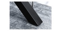 Table de salle à manger RIVET – Rectangulaire 200 cm – Bois gris et métal noir