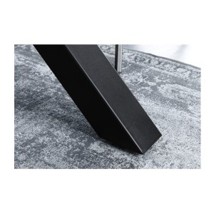 Table de salle à manger RIVET – Rectangulaire 200 cm – Bois gris et métal noir