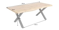 Table RIVET – Rectangulaire 180 cm – Bois et métal – Style industriel