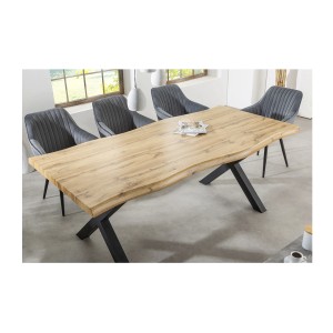 Table RIVET – Rectangulaire 180 cm – Bois et métal – Style industriel