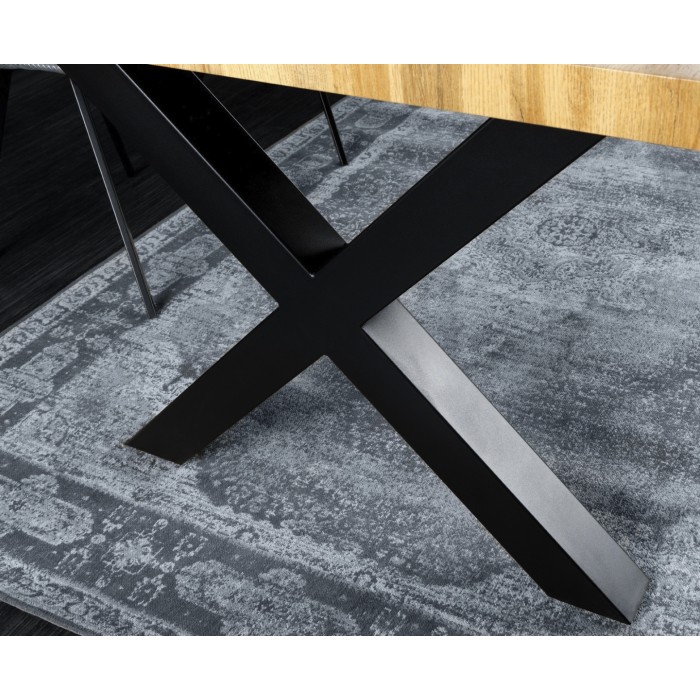 Table RIVET – Rettangolare 180 cm – Legno e metallo – Stile industriale