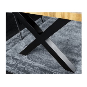 Table RIVET – Rectangulaire 180 cm – Bois et métal – Style industriel