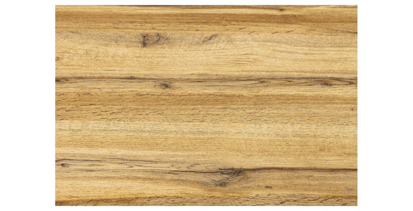 Table de salle à manger RIVET extensible jusqu'à 220 cm – Bois et métal noir – Style industriel