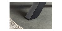 Table de salle à manger RIVET extensible jusqu'à 220 cm – Bois et métal noir – Style industriel