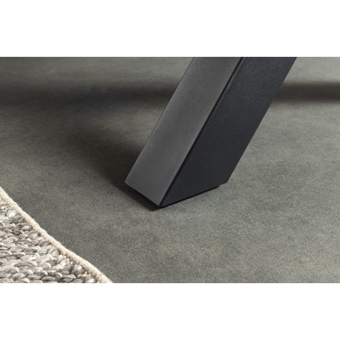 Mesa de comedor extensible RIVET hasta 220 cm – Madera y metal negro – Estilo industrial