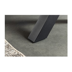 Table de salle à manger RIVET extensible jusqu'à 220 cm – Bois et métal noir – Style industriel