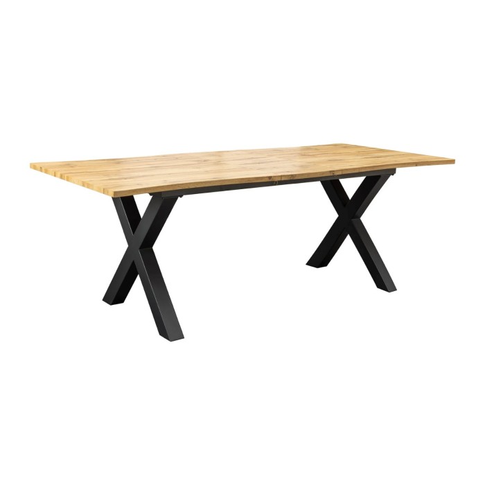 Table RIVET bois extensible 220cm sur fond blanc