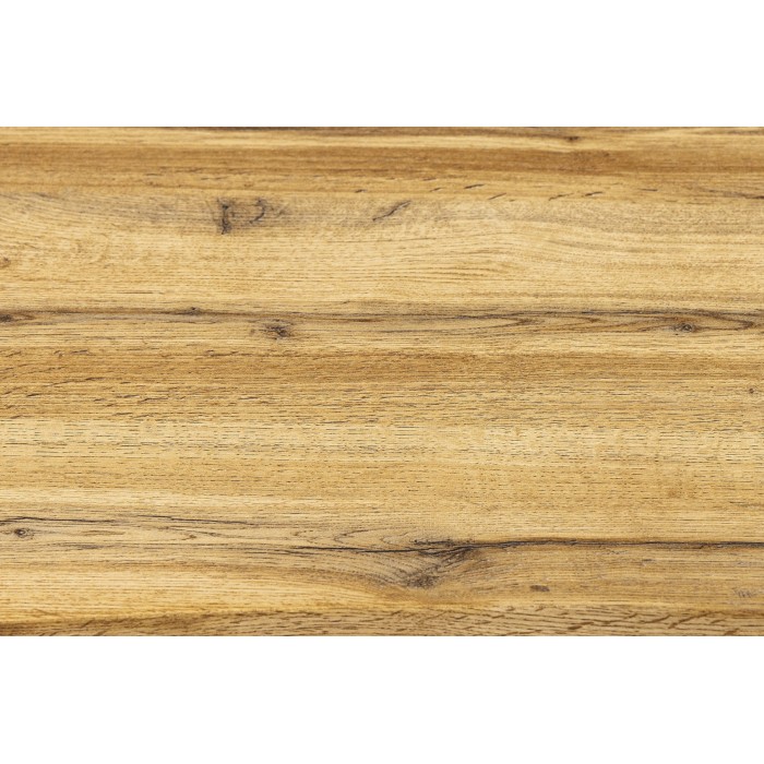 Eettafel RIVET - Uitschuifbaar 160 tot 200 cm - Hout en zwart metaal - Industriële stijl