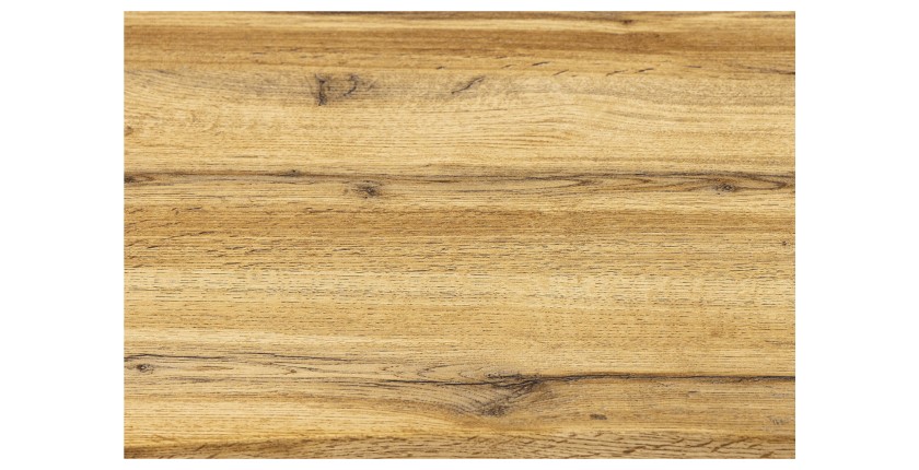 Table de salle à manger RIVET – Extensible 160 à 200 cm – Bois et métal noir – Style industriel