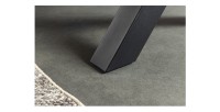 Table de salle à manger RIVET – Extensible 160 à 200 cm – Bois et métal noir – Style industriel