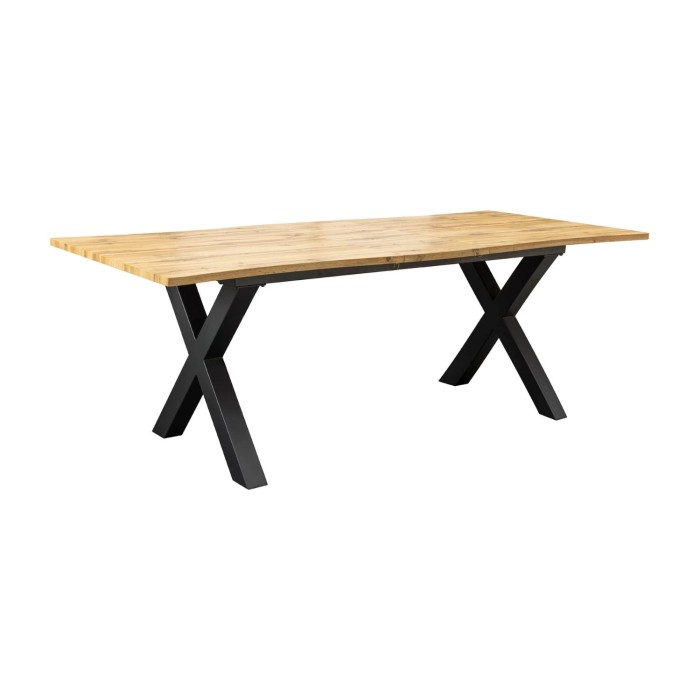Table RIVET bois extensible 200cm sur fond blanc