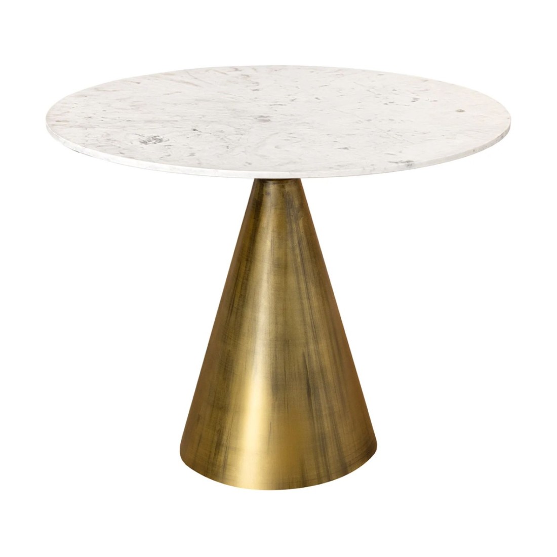 Table ronde SOLEA – Marbre blanc et pied or – Chic et moderne