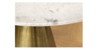 Table ronde SOLEA – Marbre blanc et pied or – Chic et moderne