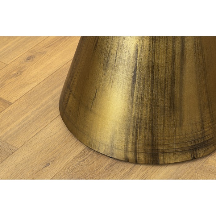 Zoom sur le pied de la table SOLEA 100cm marbre blanc