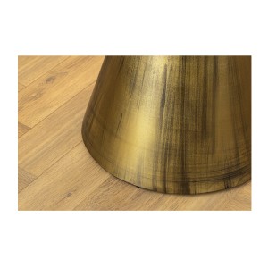 Table ronde SOLEA – Marbre blanc et pied or – Chic et moderne